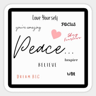 Love Yourself with Motivational Digital Art Sticker